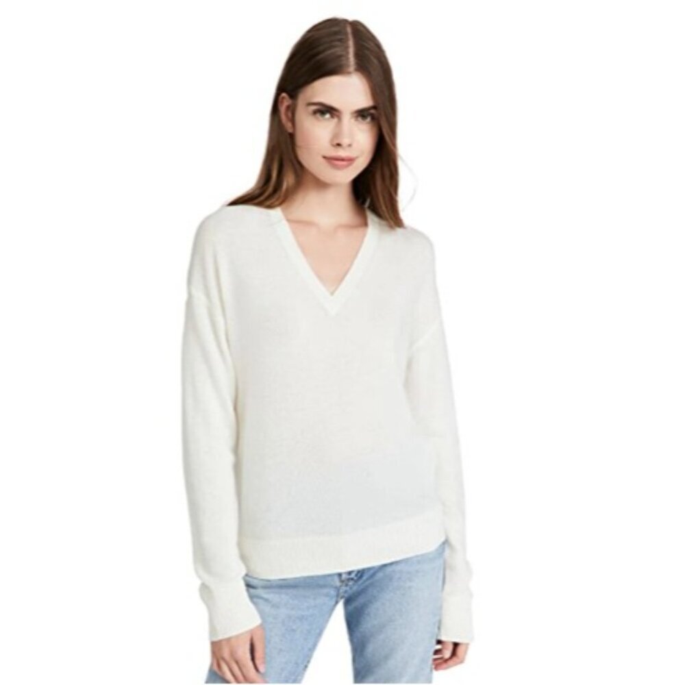 NWT THEORY Easy Pullover Cashmere Sweater Size M